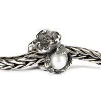 Charm Trollbeads Donna Fiori di nascita in Argento Perla TAGBE-00031 - TAGBE-00031